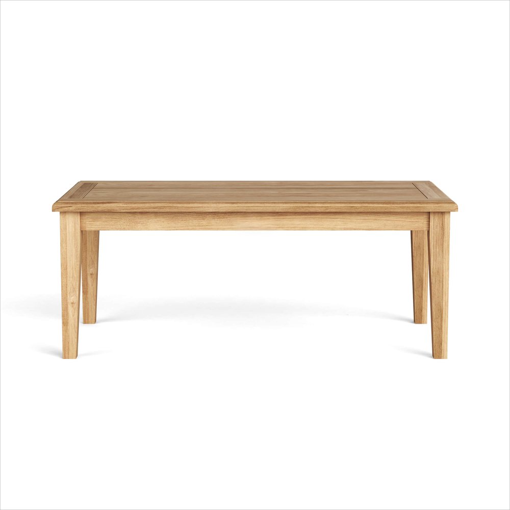 47" Natural Solid Wood Outdoor Coffee Table