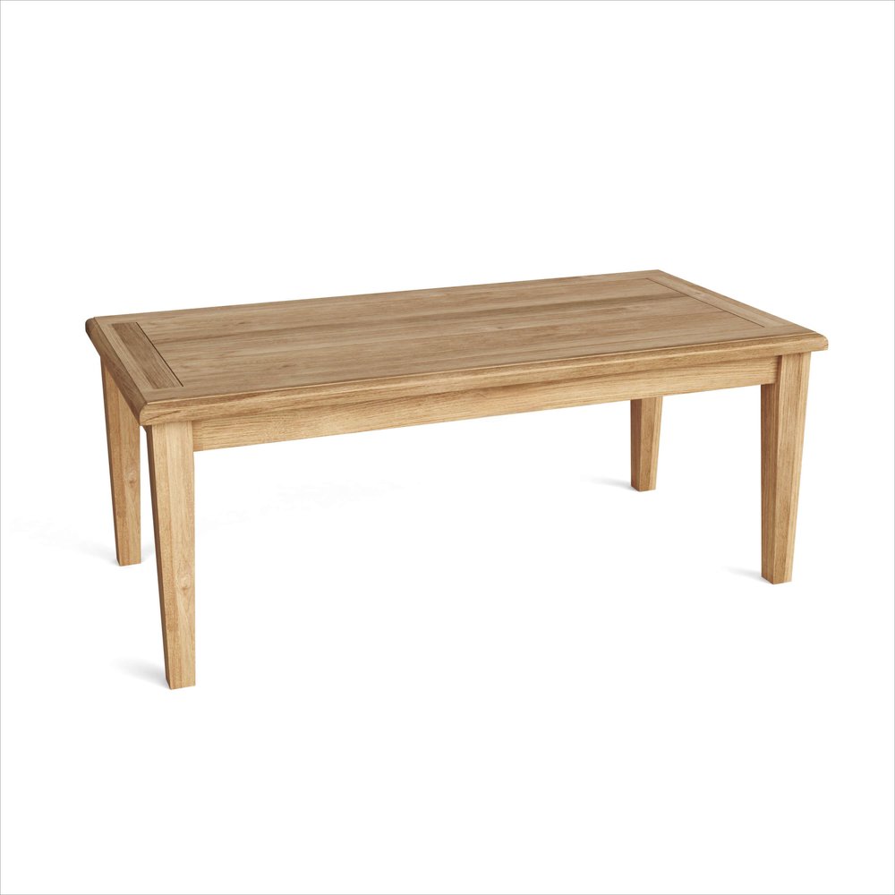 47" Natural Solid Wood Outdoor Coffee Table