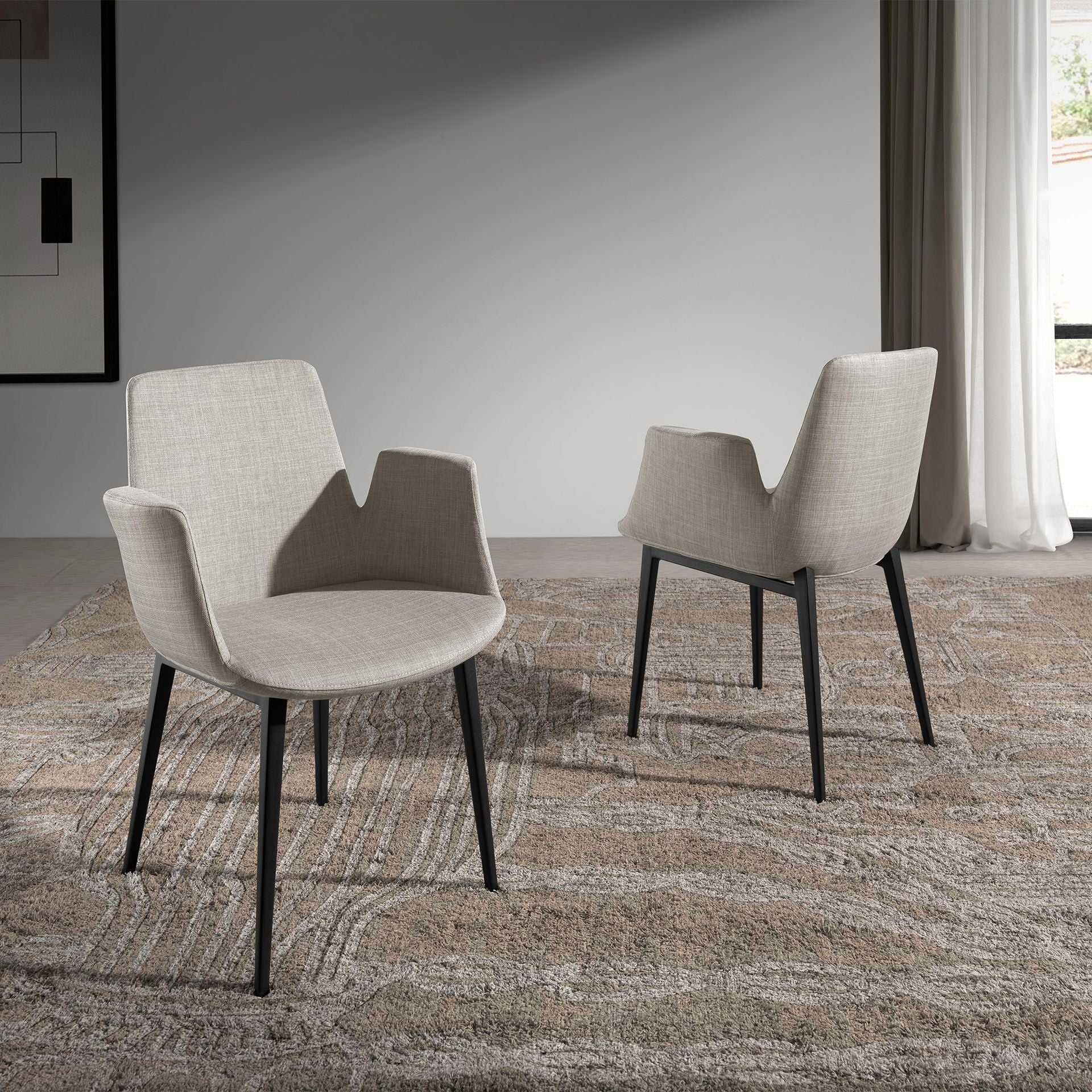 Angel Cerdá Grey fabric chair